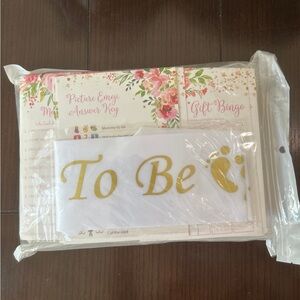 Baby Shower Game Set and Mommy Satchel